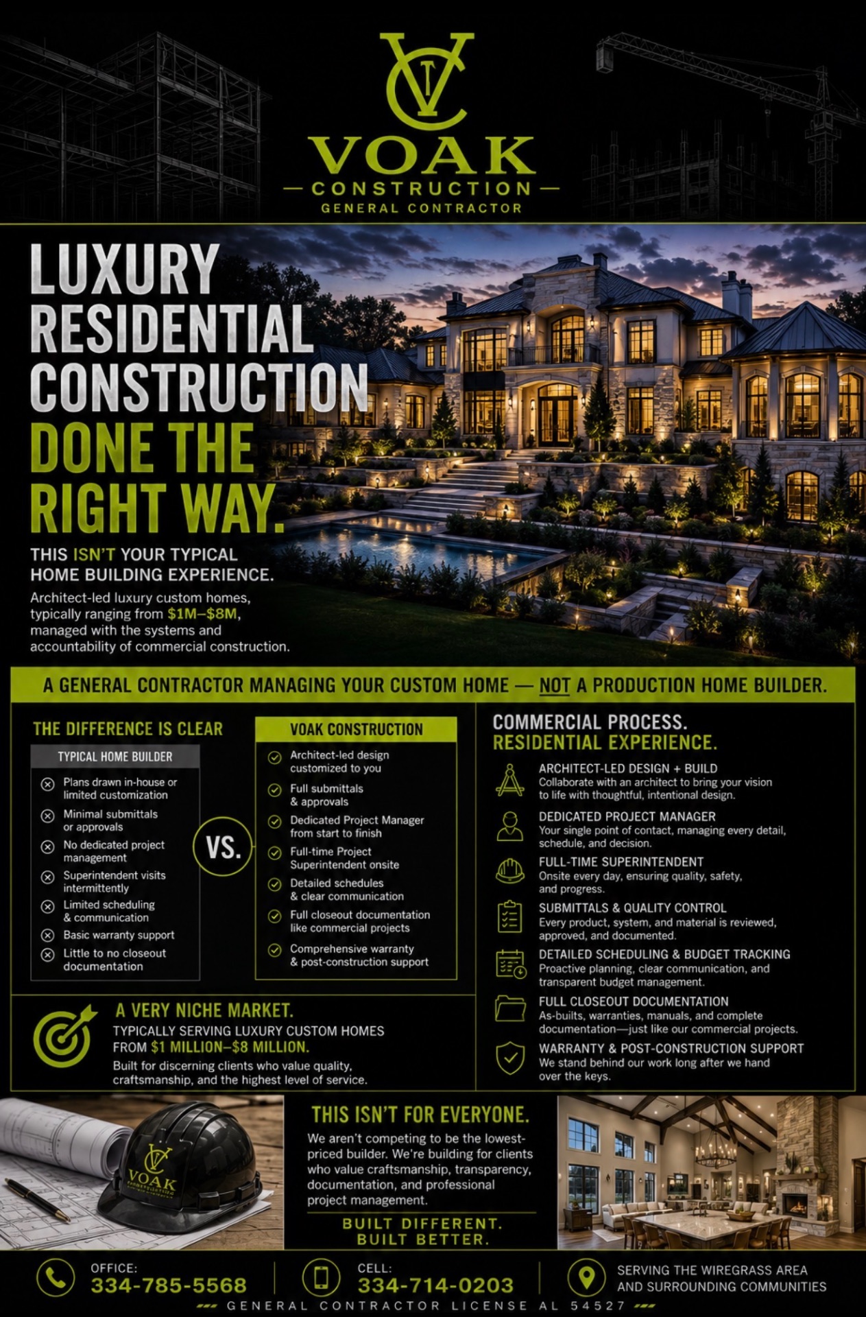 Luxury Residential Construction flyer